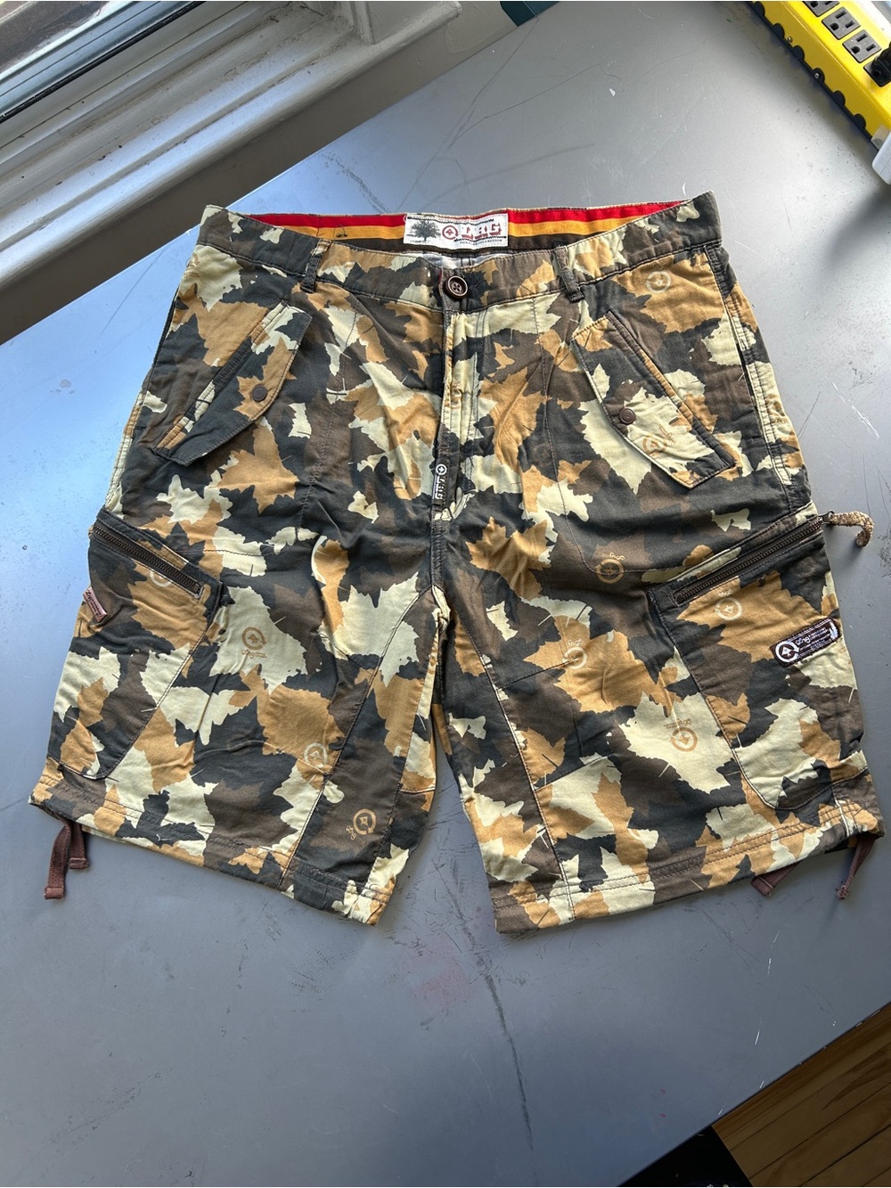 Camo cargo shorts